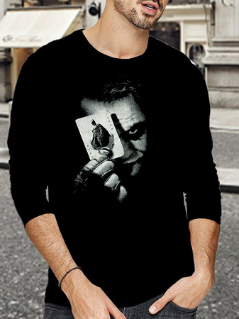 

Cotton Long Sleeve Shirts & Tops, Black, T-shirt