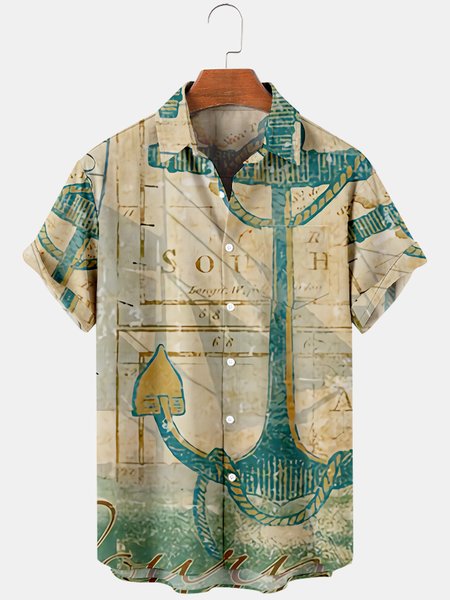 

Vintage Sea Shirts, As picture, Men's Floral shirt