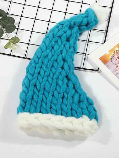 

Christmas Casual Fuzzy Ball Hat, Lightgreen, Hats
