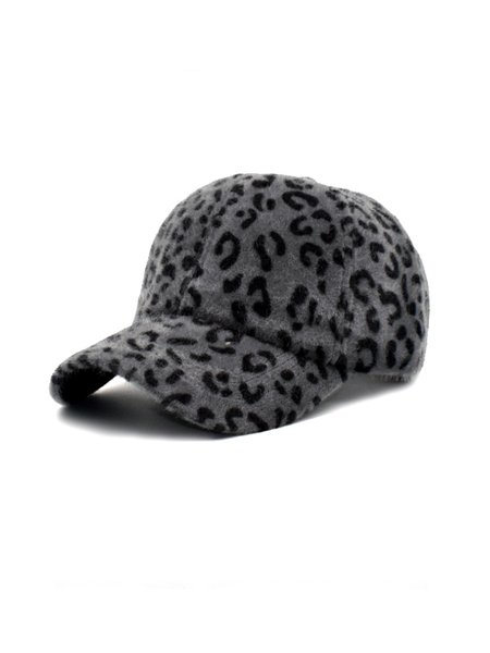 

Leopard Vintage Casual Simple Baseball Cap, Deep gray, Hats