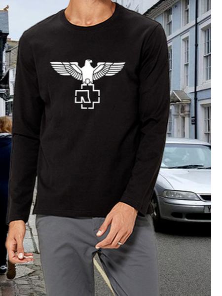 

Cotton Casual Long Sleeve Shirts & Tops, Black, T-shirt