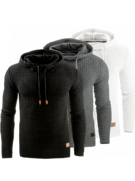

Cotton Casual Hooded Sweatshirt, Deep gray, Hoodies