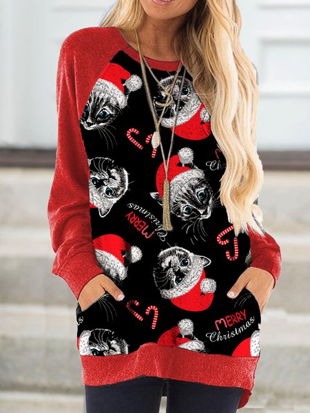 

Animal Crew Neck Holiday Sweatshirt, Red, Hoodies & Sweatshirts