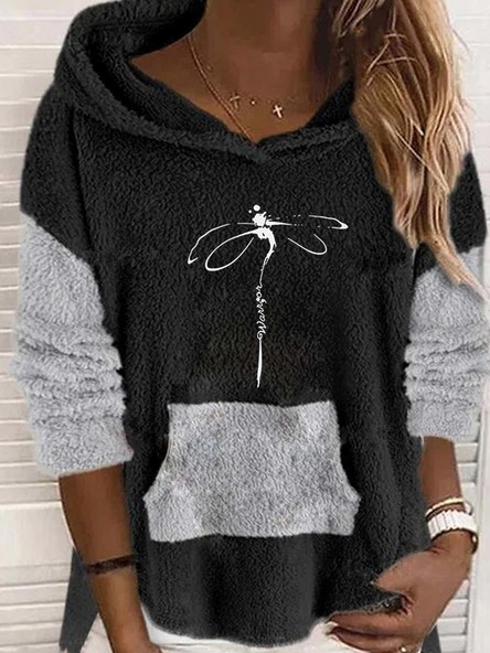 

Loosen Cotton Blends Casual Sweatshirt, Black-grey, Hoodies & Sweatshirts