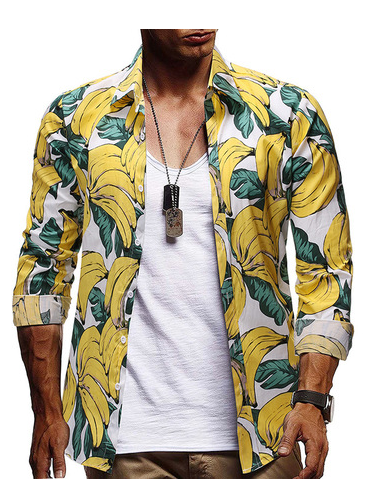 

Long Sleeve Shirt Collar Shirts & Tops, Flower, Shirt
