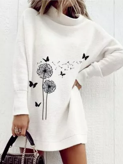 

Dandelion Off Shoulder Casual Loosen Dresses, White, Casual Dresses