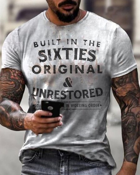 

Cotton Short Sleeve T-shirt, White, T-shirt