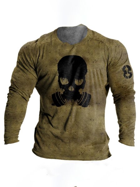 

Cotton Crew Neck Casual Shirts & Tops, As picture, T-shirts