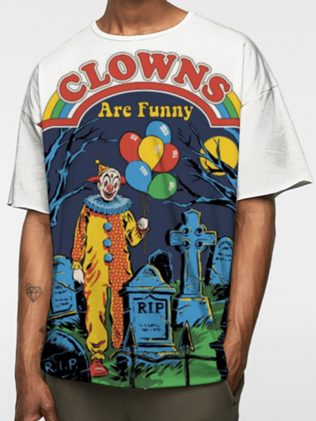 

Short Sleeve Crew Neck Shirts & Tops, As picture, Men's t-shirts