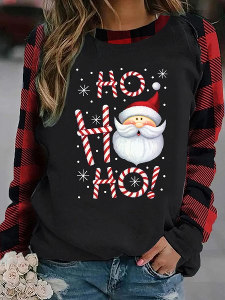 

HoHoHo Santa Claus Sweatshirt, Black, Hoodies&Sweatshirts
