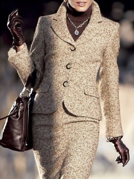 

Elegant Formal Slim Fit Lapel Outerwear, As picture, Blazers