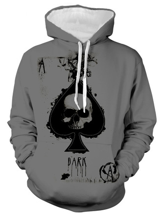 

Hooded Cotton Long Sleeve Sweatshirt, Gray, Hoodies