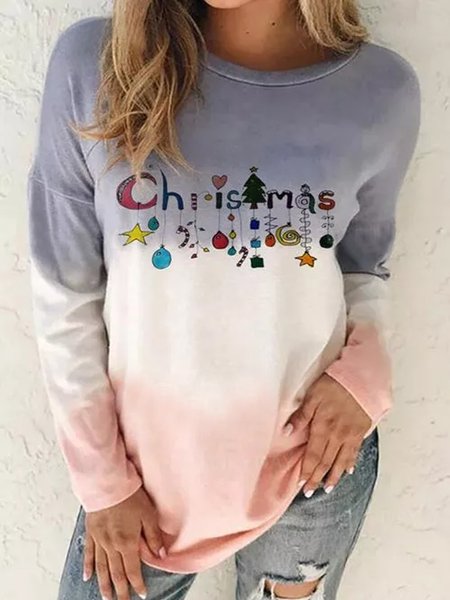 

Crew Neck Loose Cute Sweatshirt, Light gray, Hoodies & Sweatshirts