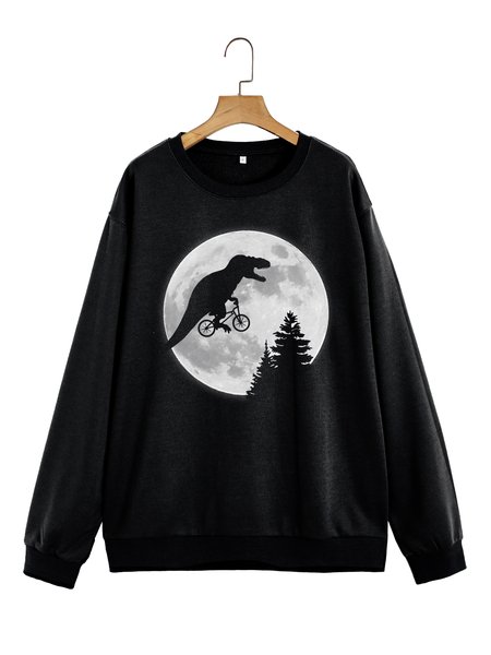 

Unocis Fun Printed Round Neck Sweatshirt, Black, Sweatshirts