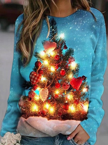 

Christmas Crew Neck Sweatshirt, Blue, Hoodies & Sweatshirts