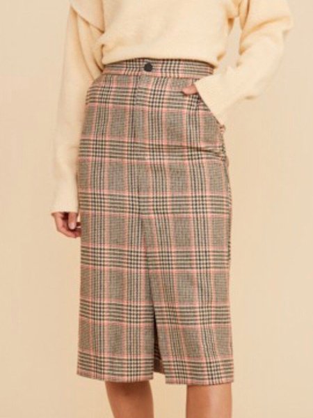 

Regular fit Elegant Midi Skirt, As picture, Midi Skirts