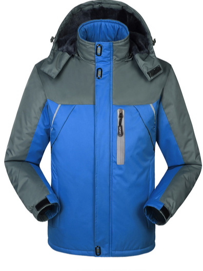 

Men's Thick Mid-Length Outdoor Cold-Proof Jacket, Blue, Outerwear