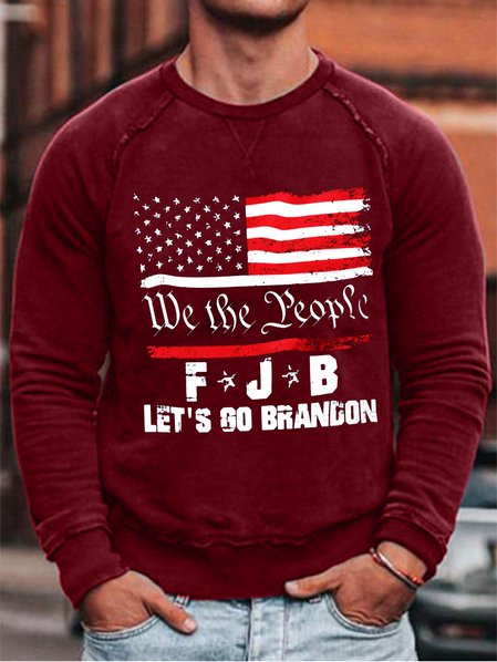 

Men's letter sweatshirt, Red, Hoodies&Sweatshirts