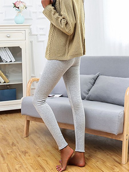 

Modale Leggings per Donna esterno indossare Autunno e Inverno più Velluto ispessimento più Grasso taglia grande nove punti a vita alta diradamento caldo piedi Pantaloni, Grigio chiaro, Leggings
