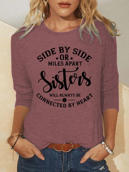 

Sisters Will Always be Connected By Heart Shirts & Tops, Red, Hoodies&Sweatshirts
