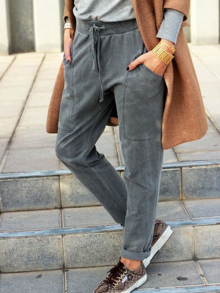 

Allentare Pantaloni, Grigio scuro, Pants