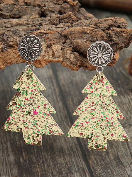 

Vintage Casual Christmas Earrings, As picture, Earrings