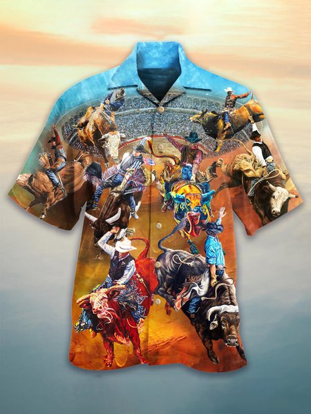 Figure Short Sleeve Shirts & Tops, As picture, Men's Floral shirt