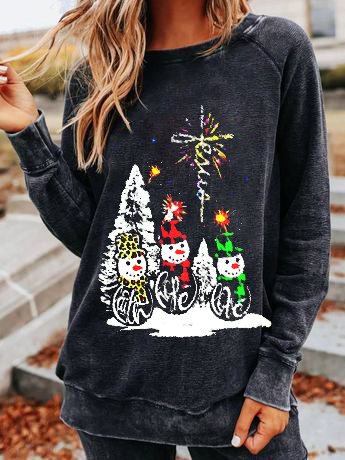 

Chrisemas Cotton Blends Vintage Sweatshirt, As picture, Hoodies & Sweatshirts
