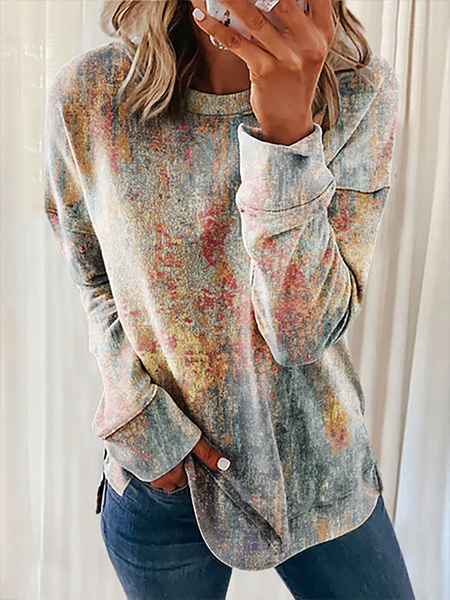 

Plus size Crew Neck Casual Sweatshirt, Multicolor, Hoodies & Sweatshirts
