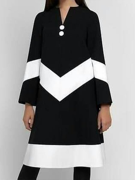 

Geometric Basics Dresses, Black, Midi Dresses