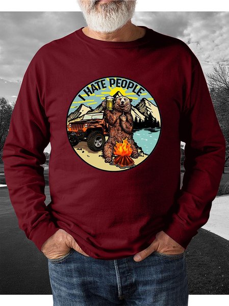 

I Hate People Sweatshirt, Red, Hoodies&Sweatshirts