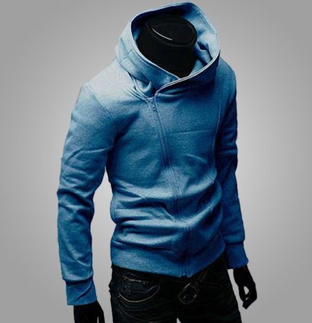 

Cotton Hooded Long Sleeve Sweatshirt, Blue, Hoodies&Sweatshirts