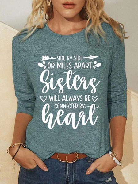 

Sisters Will always Be Connected By Heart Top, Green, Hoodies&Sweatshirts