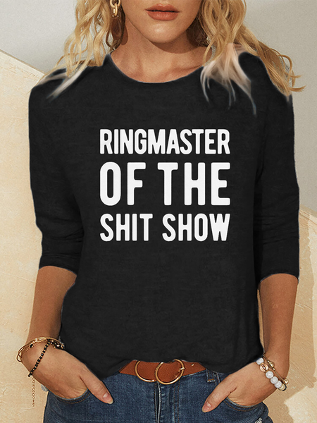 

Ringmaster Of The Shit Show Casual Funny Shirts & Tops, Color3, Tops