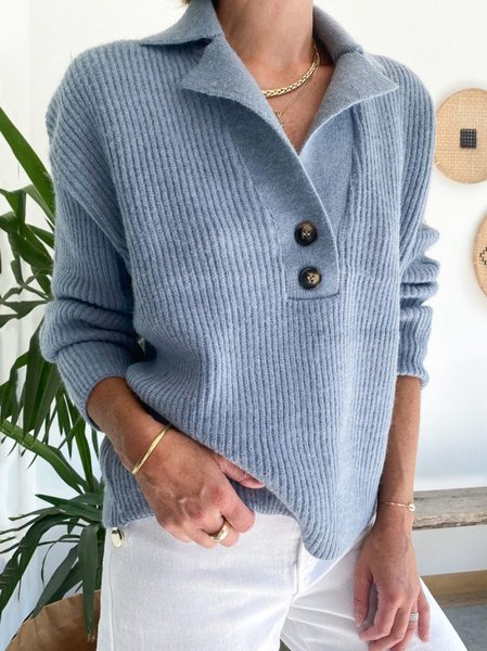 

Plain Wool/Knitting Casual Sweater, Deep gray, Sweaters & Cardigans