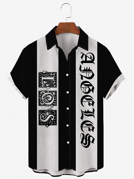 

Shirt Collar Outdoor Tribal Shirts & Tops, As picture, Men's Floral shirt
