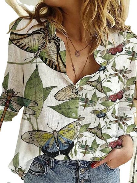 

Butterfly Shirt Collar Loosen Shirts & Tops, Blouses & Shirts