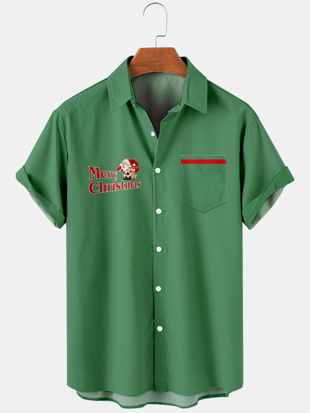 

Casual Short Sleeve Shirt Collar Shirts & Tops, Green, Shirt
