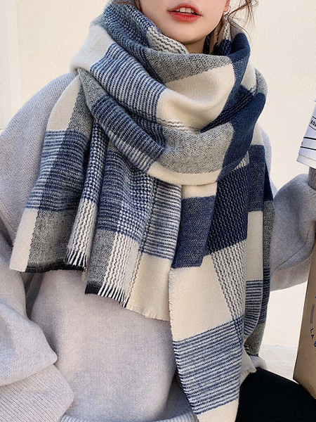 

Checked/Plaid Scarf, Blue, Women Scarves & Shawls