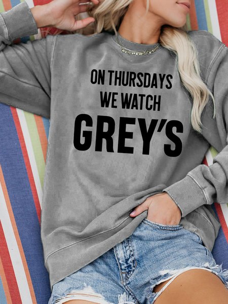 

On Thursdays We Watch Grey's Casual Sweatshirts, Gray, Hoodies&Sweatshirts