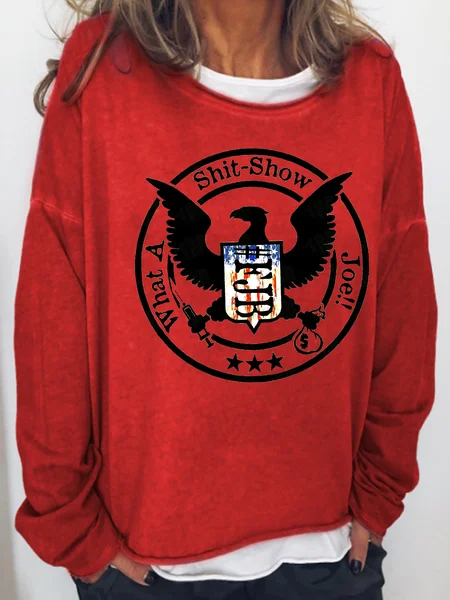 

What A Shitshow Joe Casual Sweatshirt, Red, Hoodies&Sweatshirts
