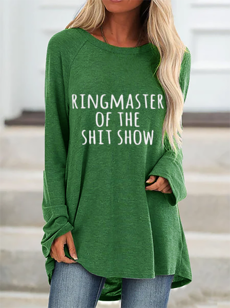 

Ringmaster Of The Shit Show Shirts & Tops, Green, Tops