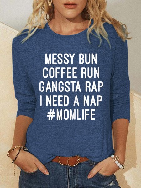 

Momlife I Need A Nap Print Shirts & Tops, Blue, Hoodies&Sweatshirts