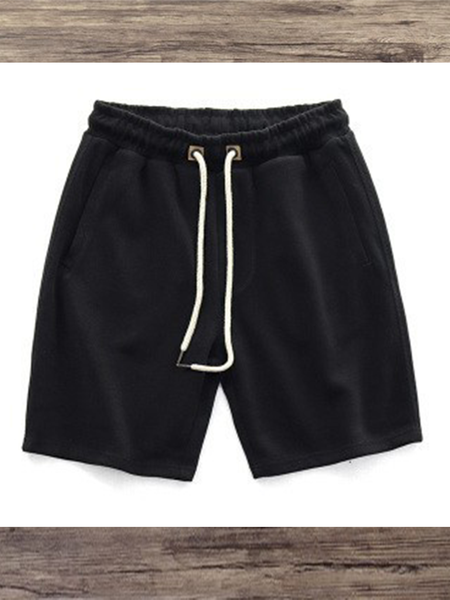 

Plain Pants, Black, Men's shorts