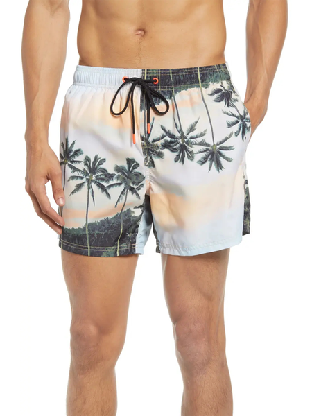 Leaves Pants, As picture, Men's shorts