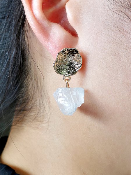 

Vintage Crystal Alloy Earrings, As picture, Earrings