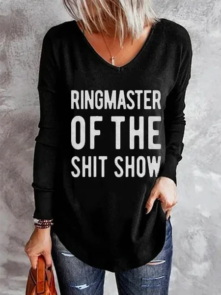 

Ringmaster of the Shit Show Shirts & Tops, Black, Tops