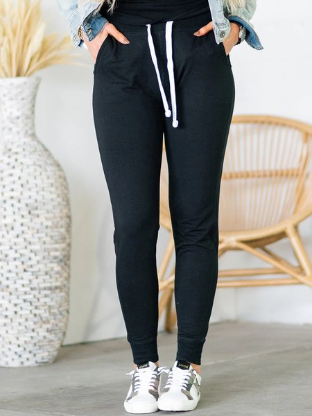 

Casual Loosen Pants, Black, Pants