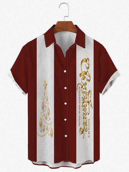 

Shirt Collar Short Sleeve Vintage Shirts & Tops, As picture, Men's Floral shirt