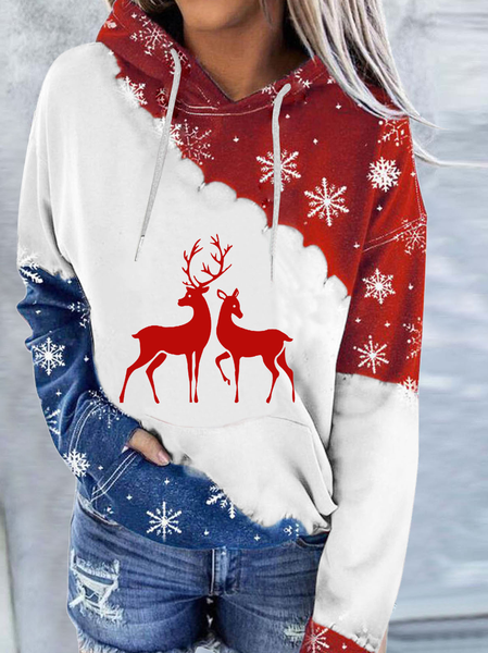 

Casual Loosen Hooded Sweatshirt, Red, Hoodies & Sweatshirts